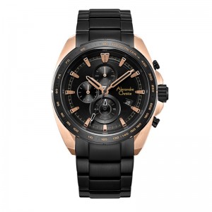 Alexandre Christie AC 6652 Rosegold Black Steel MCBBRBA